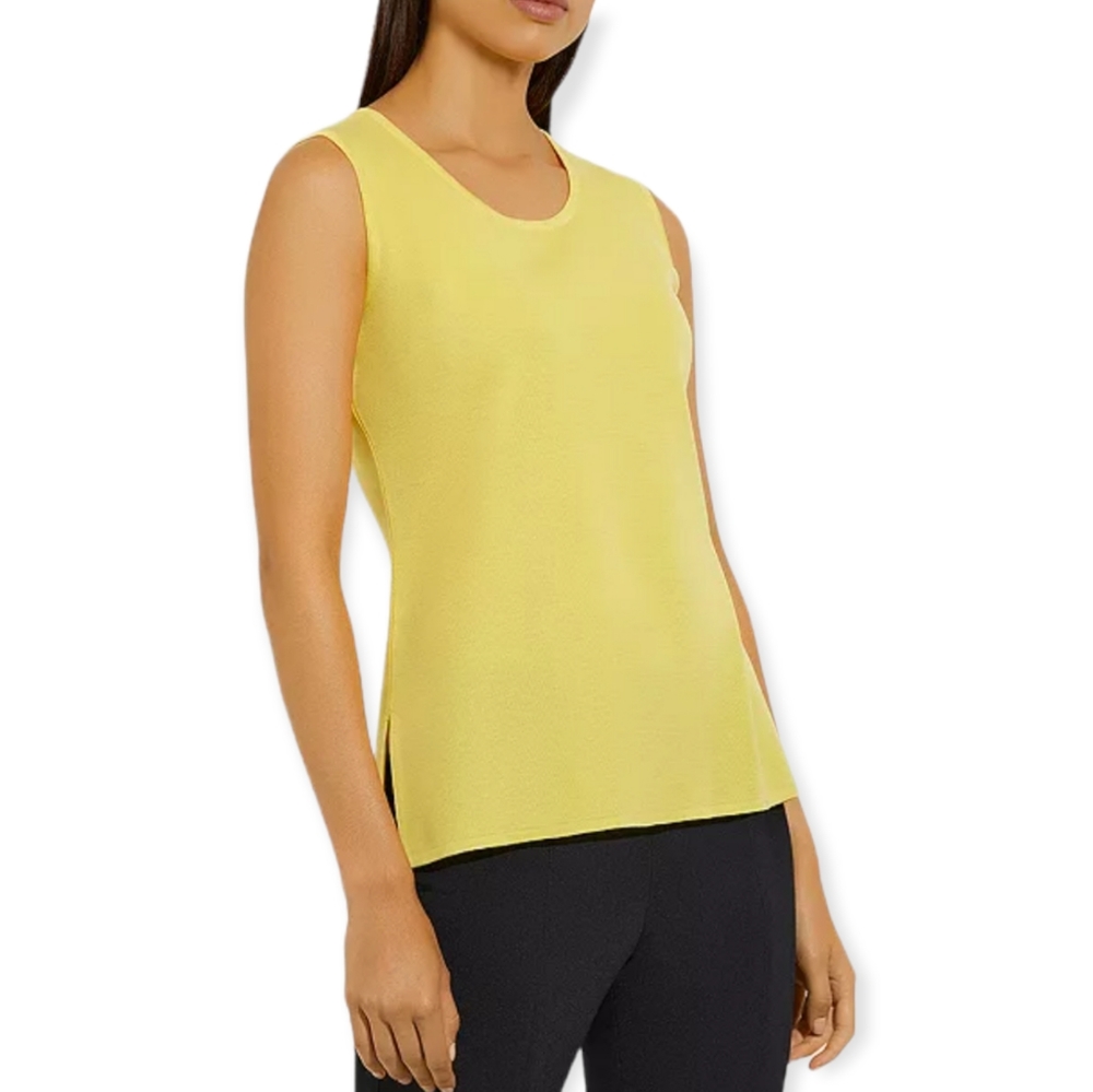 NWOT Misook Classic Knit Tank Yellow XL